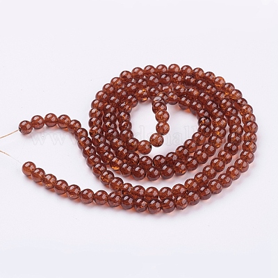 Окрашенного распылением треск стеклянные бусы нити CCG-Q001-6mm-16-1