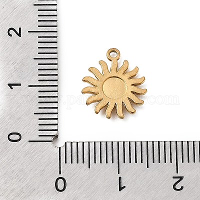 Подвески из нержавеющей стали 304 с микропаве из стразов STAS-G369-05G-1