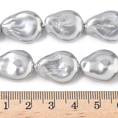 Гальванизированное непрозрачное стекло имитация жемчужных нитей EGLA-D302-02B-1