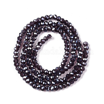 Стеклянные бусины с гальваническим покрытием  EGLA-A044-T1mm-A15-1