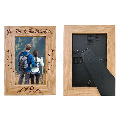 Wholesale CREATCABIN Engraved Picture Frame Wood Photo Frames Display  Wooden Tabletop Postcard Frame For Hanging Wall Gallery Birthday Christmas  Home Gifts Desk Decor 4 x 6 Inch-You Me & The Mountains 