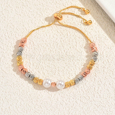 Трехцветные латунные браслеты-слайдеры в богемном стиле IX0990-2-1