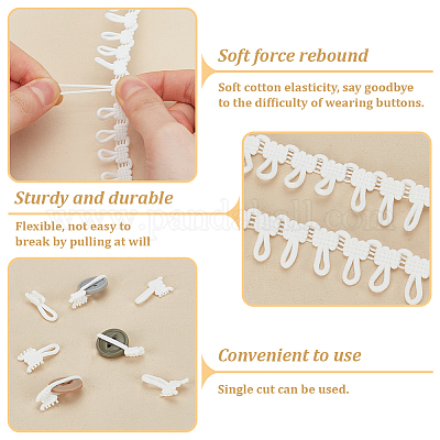 1 комплект полиэстеровой эластичной отделки с петлями для пуговиц OCOR-BC0006-93B-1