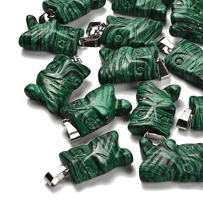 Синтетический малахитподвески G-B127-09P-11-1