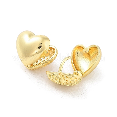 Серьга-кольцо из латуни с реечным покрытием X-EJEW-C078-04G-1