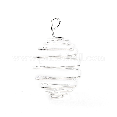 Подвески в клетку из бисера из железной проволоки&nbsp;LS-IFIN-Q126-01S-1