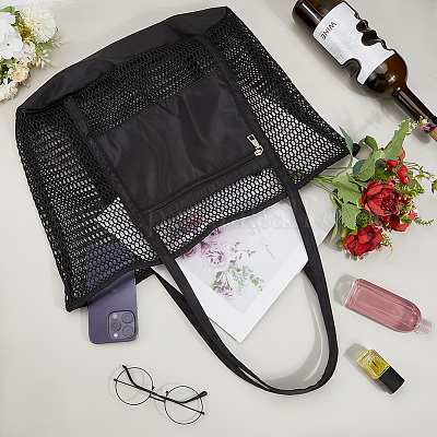 Плетеные женские сумки из полиэстера&nbsp;AJEW-WH20072-26B-1