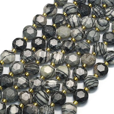 Бусины из натурального черного камня G-C116-A147-01-1