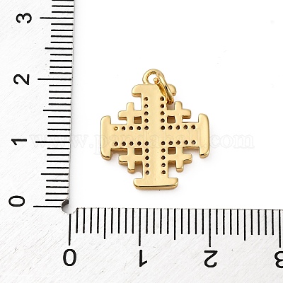 Латунные микро проложить кубического циркония подвески KK-P308-28G-1