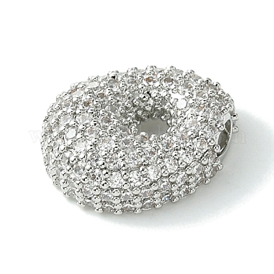 Подвески из латуни с покрытием из прозрачного кубического циркония KK-S378-01P-O-1