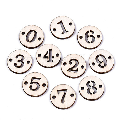 Необработанные соединители звеньев из натурального тополя WOOD-S045-138A-1