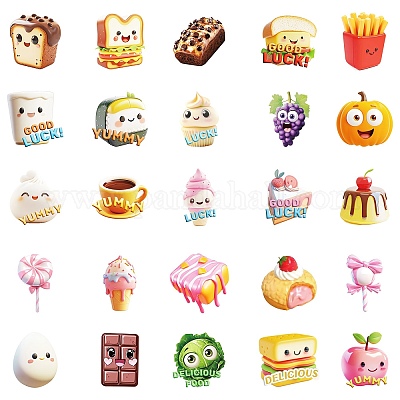 50 шт. мультяшная пищевая бумажная наклейка STIC-C012-11-1