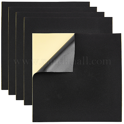 Adesivo in gommapiuma eva, con doppio adesivo, per accessori antiscivolo,  quadrato, nero, 300x300x2mm