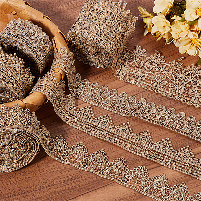 5 ярд полиэстеровой кружевной ленты для вышивки&nbsp;OCOR-CY0001-23B-1