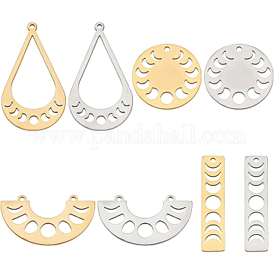 16 шт. 8 стиля 201 нержавеющая сталь соединительные подвески и кулоны STAS-BC0003-36-1