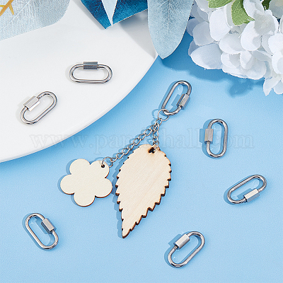 Брелоки с винтовым карабином из нержавеющей стали 304 STAS-UN0050-89P-1