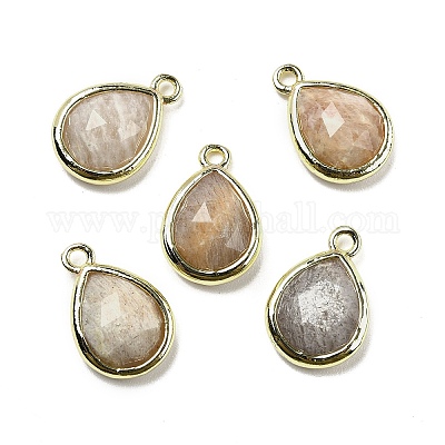 Подвески из натурального солнечного камня с огранкой G-U019-05G-10-1
