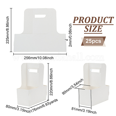 Коробка из крафт-бумаги для подставки для напитков ABAG-WH0035-069-1