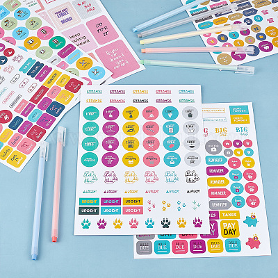 Craspire 12 Sheets Planner Stickers Set Motivational Stickers Colorful –  CRASPIRE