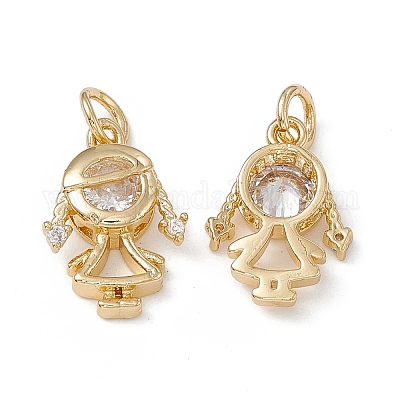 Латунные микро проложить кубического циркония подвески KK-E068-VB206-1