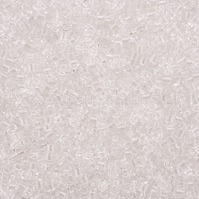 Прозрачные стеклянные цилиндрические бусины SEED-S047-I-007-1