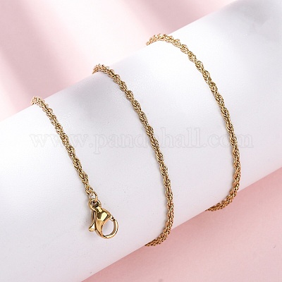 Ожерелья из цепочек из нержавеющей стали 304 толщиной 1.5 мм NJEW-T016-23G-1