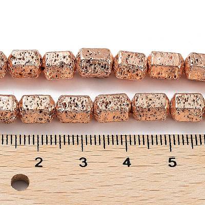 Гальванические бусины из натуральной лавы G-H303-A10-RG02-1