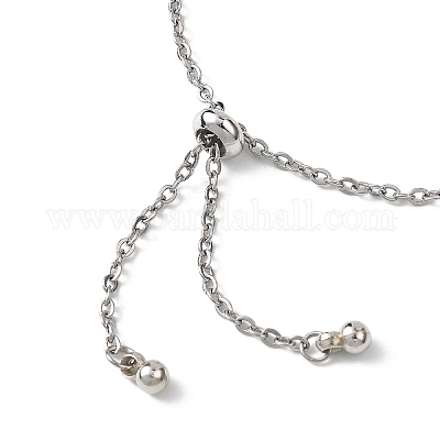 Браслеты-слайдеры из нержавеющей стали 304 и цепочек с звеньями для женщин BJEW-JB12858-02-1