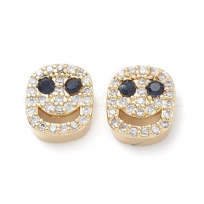 Латунные микро проложить кубического циркония бусы KK-M241-01P-1