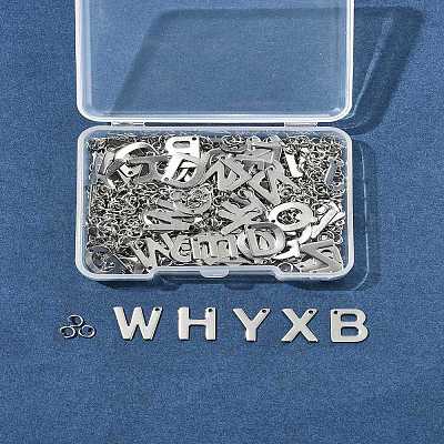 104 шт. 26 стиля буквы a~z 304 нержавеющая сталь буквы алфавита подвески STAS-FS0001-67-1