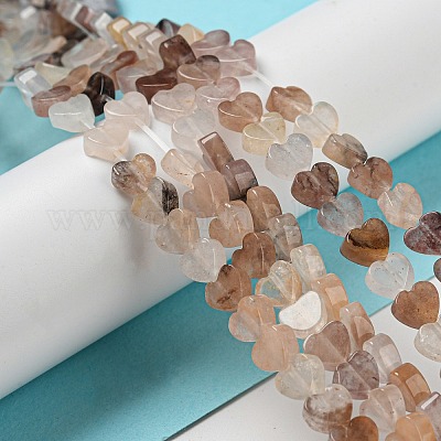 60 Perles Pierre Strawberry Quartz 6mm - Pour Bracelets DIY - Trou 1mm - Naturelles Et Polies
