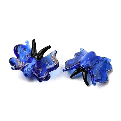 Прозрачные бусины лэмпворк LAMP-F037-01A-02-1