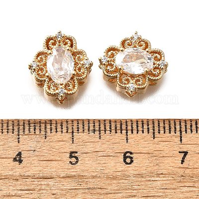 Латунные стеклянные бусины KK-M318-46G-02-1