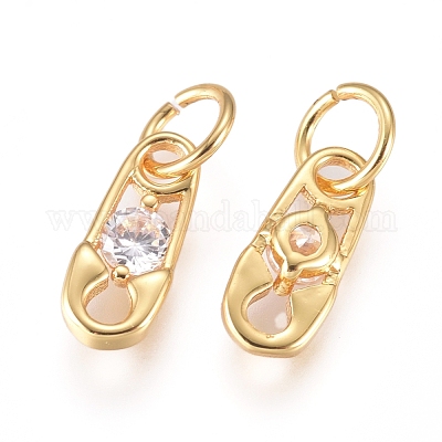 Латунь подвески ZIRC-L070-72G-1