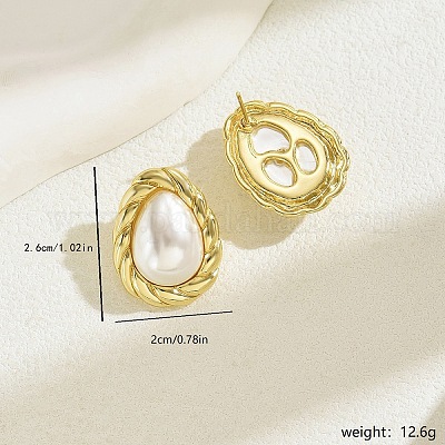 Модные серьги-гвоздики из нержавеющей стали 201 во французском стиле YF2123-2-1