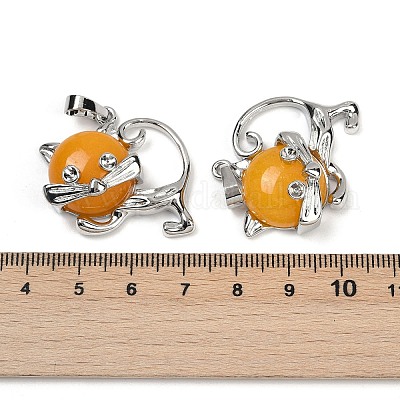 Кулоны с котятами из натуральных и синтетических камней G-J386-C17-1