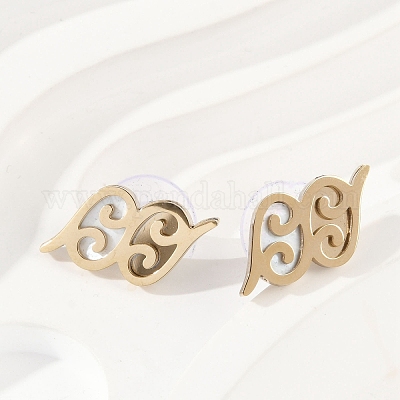 Серьги-гвоздики из нержавеющей стали 304 EJEW-Z089-26G-1