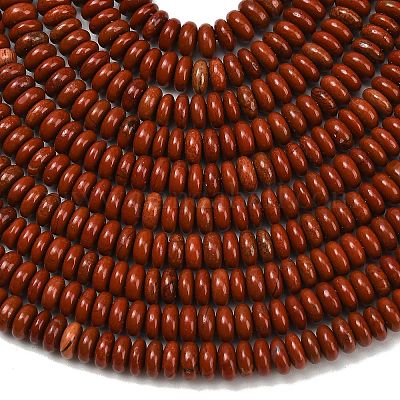 Натуральные красные яшмы бусы пряди G-L635-A39-4x2mm-1
