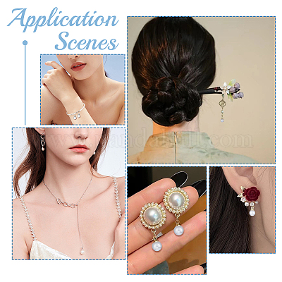 200 шт. 2-цветные подвески из искусственного жемчуга из АБС-пластика FIND-AR0006-16-1