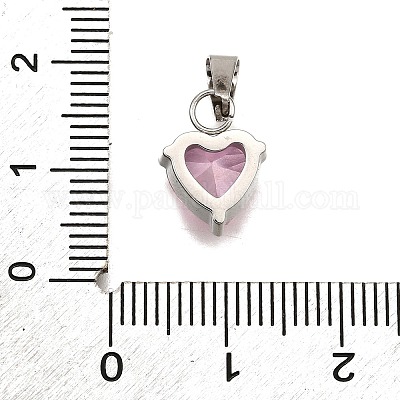 Подвески из нержавеющей стали 304 с микропаве из кубического циркония STAS-B086-13P-02-1