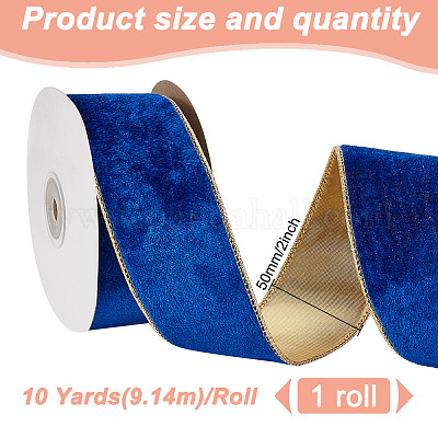 Полиэфирная бархатная лента с проволокой SRIB-WH0072-04C-1