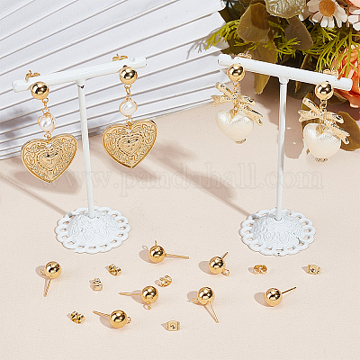 20 шт. фурнитура для сережек-гвоздиков из нержавеющей стали 304 с круглым штифтом STAS-BBC0004-76-1