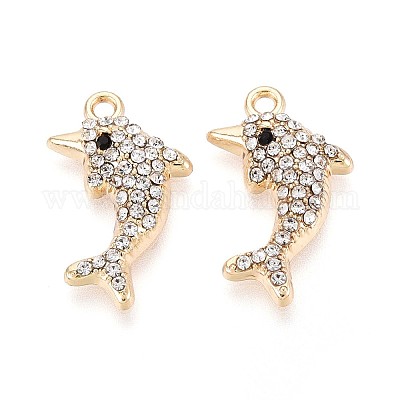 Подвески из сплава со стразами PALLOY-T091-23M-G-1