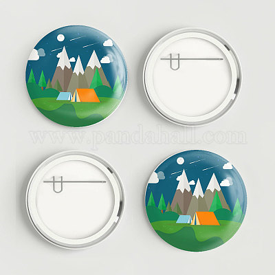 Брошь из белой жести JEWB-WH0013-001-1