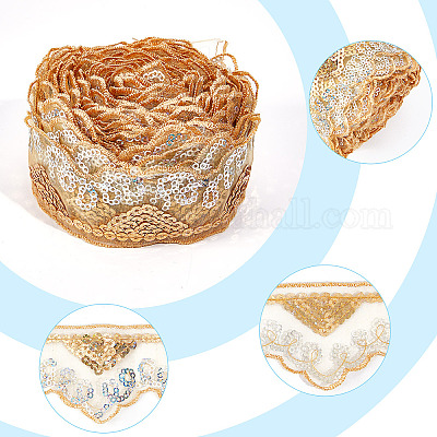 Волнистая кружевная отделка из полиэстера OCOR-WH0070-14B-1