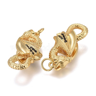 Латунные микропаве из черного кубического циркония KK-F821-39-1