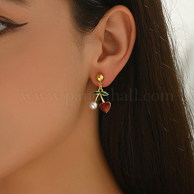 Латунные болтающиеся серьги JI9518-3-1