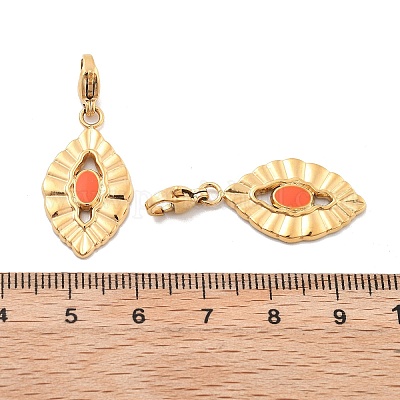 Глаз 304 нержавеющая сталь эмалированные подвесные украшения STAS-M092-02G-1