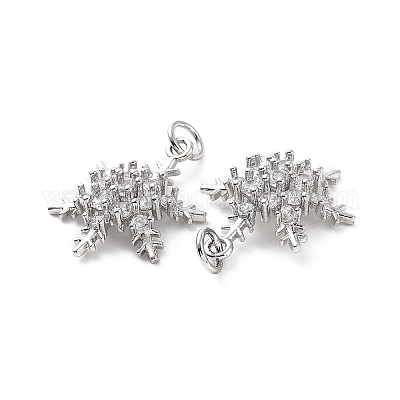 Покрытие стойки латунь микропаве прозрачные подвески из кубического циркония KK-C008-24P-1