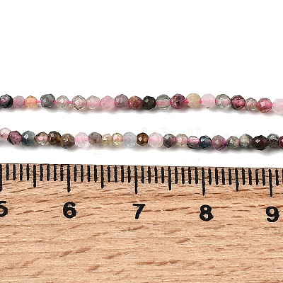 Нити из натуральных разноцветных турмалиновых бусин&nbsp;G-H336-A10-01-1